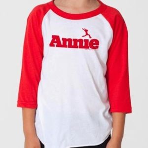 Annie Baseball Tee NWOT